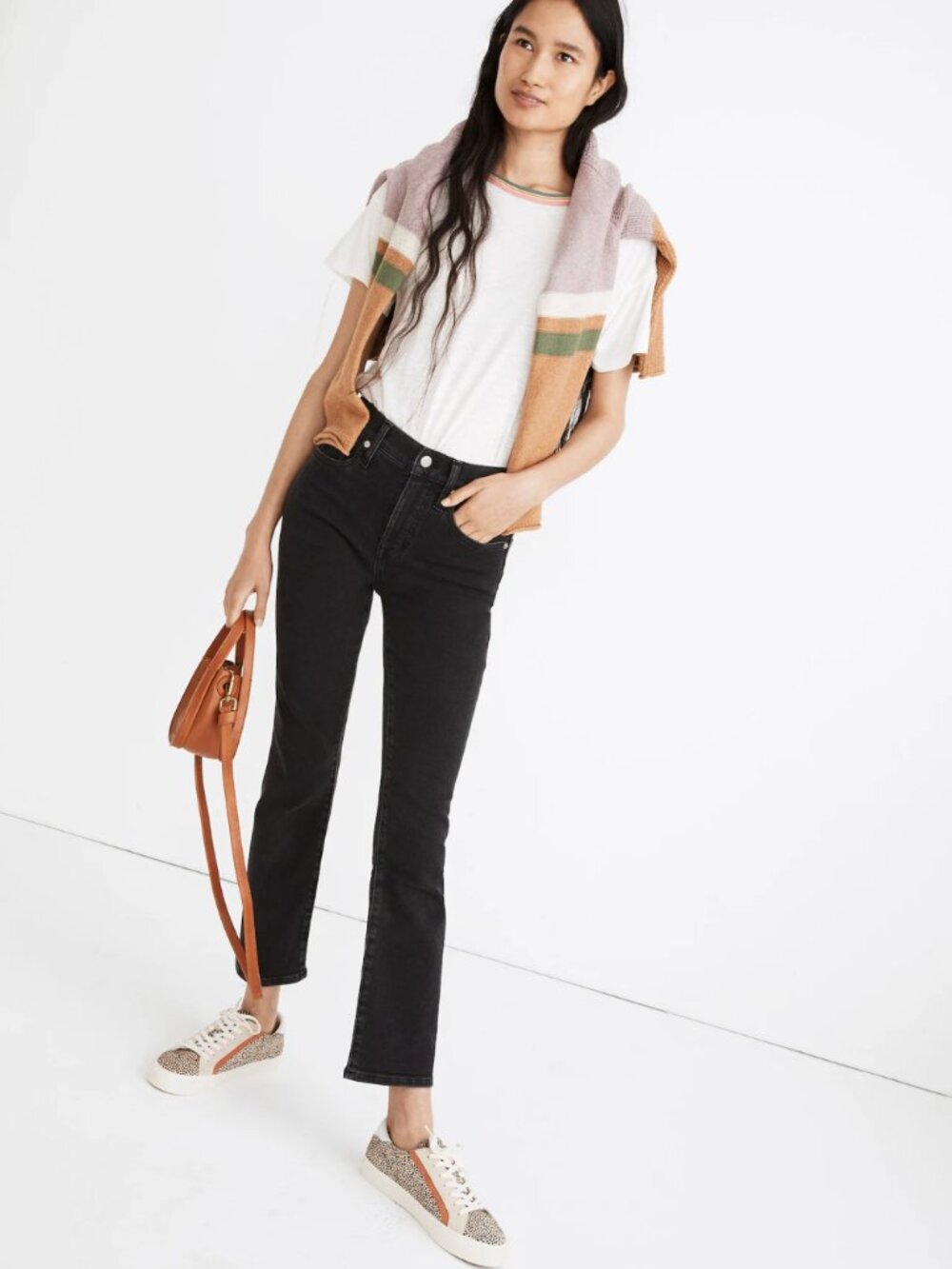 Madewell Cali Demi-Boot Jeans | Size 28 | Washed Black | Super Stretch